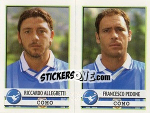 Sticker Allegretti / Pedone  - Calciatori 2001-2002 - Panini