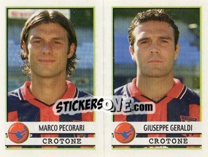 Sticker Pecorari / Geraldi  - Calciatori 2001-2002 n. 490 - Panini