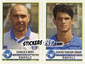 Sticker Berti / Cribari  - Calciatori 2001-2002 n. 496 - Panini