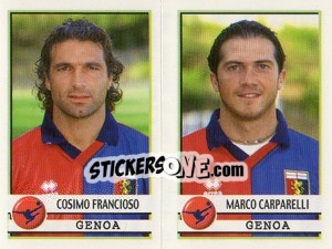Sticker Francioso / Carparelli  - Calciatori 2001-2002 n. 513 - Panini