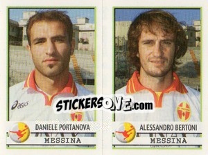 Sticker Portanova / Bertone  - Calciatori 2001-2002 - Panini