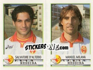 Sticker D'Alterio / Milana  - Calciatori 2001-2002 - Panini