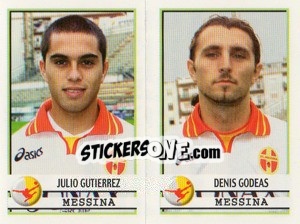 Sticker Gutierrez / Godeas  - Calciatori 2001-2002 - Panini