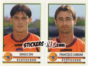 Sticker Zini / Carbone  - Calciatori 2001-2002 n. 551 - Panini