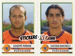 Sticker Perrone / Banchelli  - Calciatori 2001-2002 n. 557 - Panini
