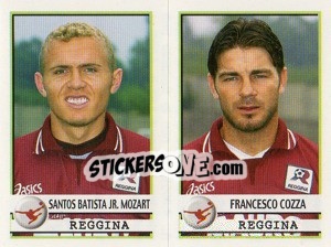 Sticker Mozart / Cozza  - Calciatori 2001-2002 - Panini