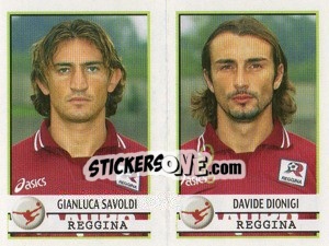 Sticker Savoldi / Dionigi  - Calciatori 2001-2002 n. 567 - Panini