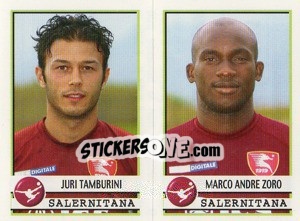 Sticker Tamburini / Zoro  - Calciatori 2001-2002 - Panini