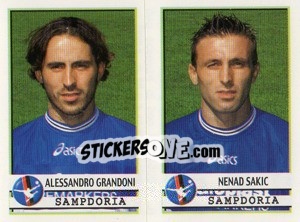 Sticker Grandoni / Sakic  - Calciatori 2001-2002 - Panini