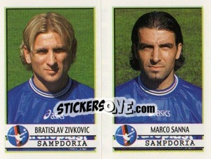 Sticker Zivkovic / Sanna  - Calciatori 2001-2002 n. 580 - Panini