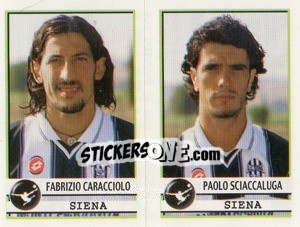 Sticker Caracciolo / Sciaccaluga  - Calciatori 2001-2002 n. 592 - Panini