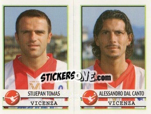 Sticker Tomas / Dal Canto  - Calciatori 2001-2002 n. 605 - Panini