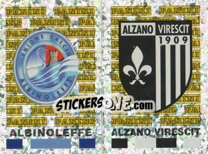 Sticker Albinoleffe/Alzano Virescit Scudetto (a/b) - Calciatori 2001-2002 n. 614 - Panini