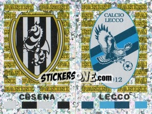 Sticker Cesena/Lecco Scudetto (a/b) - Calciatori 2001-2002 n. 620 - Panini