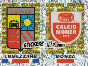 Sticker Lumezzane/Monza Scudetto (a/b) - Calciatori 2001-2002 n. 626 - Panini