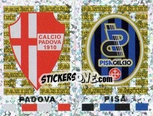 Sticker Padova/Pisa Scudetto (a/b) - Calciatori 2001-2002 n. 629 - Panini