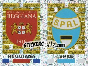 Sticker Reggiana/SPAL Scudetto (a/b) - Calciatori 2001-2002 n. 632 - Panini