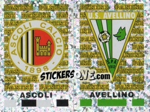 Sticker Ascoli/Avellino Scudetto (a/b) - Calciatori 2001-2002 n. 641 - Panini