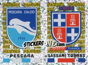 Sticker Pescara/S.Torres Scudetto (a/b) - Calciatori 2001-2002 n. 659 - Panini
