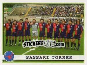 Figurina Sassari Torres (Squadra) - Calciatori 2001-2002 - Panini