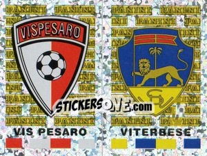 Sticker Vis Pescaro/Viterbese Scudetto (a/b) - Calciatori 2001-2002 - Panini