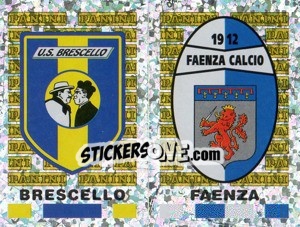 Figurina Brescello/Faenza Scudetto (a/b) - Calciatori 2001-2002 - Panini