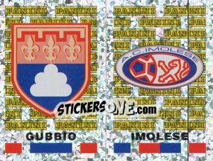 Sticker Gubbio/Imolese Scudetto (a/b) - Calciatori 2001-2002 n. 678 - Panini