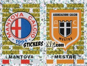 Sticker Mantova/Mestre Scudetto (a/b) - Calciatori 2001-2002 n. 679 - Panini