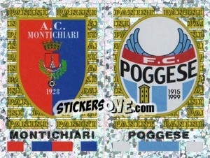 Sticker Montichiari/Poggese Scudetto (a/b) - Calciatori 2001-2002 n. 680 - Panini