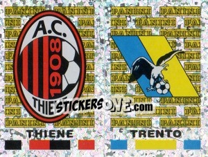 Sticker Thiene/Trento Scudetto (a/b) - Calciatori 2001-2002 n. 684 - Panini