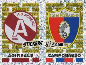 Sticker Acireale/Campobasso Scudetto (a/b) - Calciatori 2001-2002 n. 685 - Panini