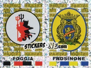 Sticker Foggia/Frosinone Scudetto (a/b) - Calciatori 2001-2002 n. 688 - Panini