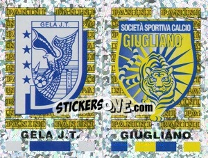 Sticker Gela/Giugliano Scudetto (a/b) - Calciatori 2001-2002 - Panini