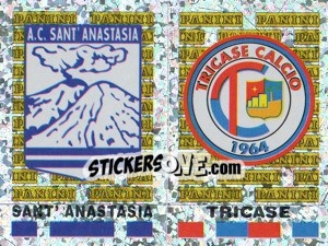 Sticker Sant'Anastasia/Tricase Scudetto (a/b) - Calciatori 2001-2002 n. 693 - Panini