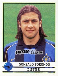 Sticker Gonzalo Sorondo - Calciatori 2001-2002 n. A26 - Panini