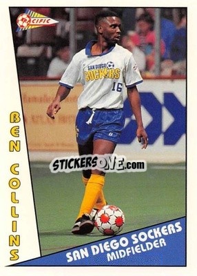 Sticker Ben Collins - Major Soccer League (MSL) 1991-1992 - Pacific