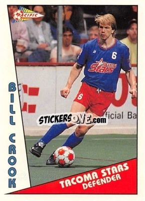 Sticker Bill Crook - Major Soccer League (MSL) 1991-1992 - Pacific