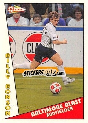 Cromo Billy Ronson - Major Soccer League (MSL) 1991-1992 - Pacific