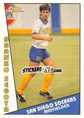 Sticker Branko Segota - Major Soccer League (MSL) 1991-1992 - Pacific