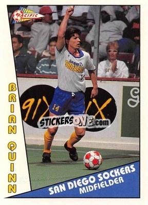 Cromo Brian Quinn - Major Soccer League (MSL) 1991-1992 - Pacific