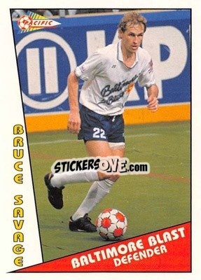 Cromo Bruce Savage - Major Soccer League (MSL) 1991-1992 - Pacific