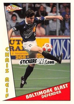 Sticker Chris Reif - Major Soccer League (MSL) 1991-1992 - Pacific