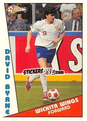 Cromo David Byrne - Major Soccer League (MSL) 1991-1992 - Pacific