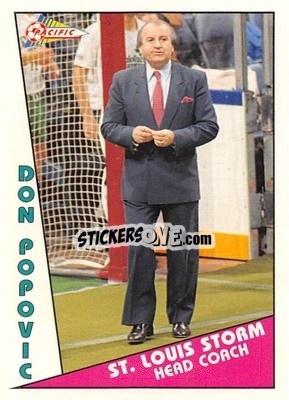 Sticker Don Popovic - Major Soccer League (MSL) 1991-1992 - Pacific