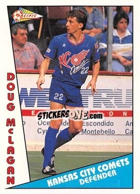 Cromo Doug McLagan - Major Soccer League (MSL) 1991-1992 - Pacific