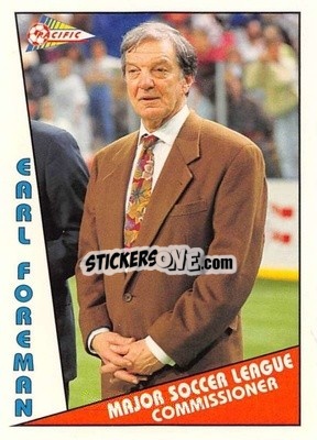 Sticker Earl Foreman - Major Soccer League (MSL) 1991-1992 - Pacific