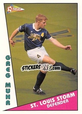 Sticker Greg Muhr - Major Soccer League (MSL) 1991-1992 - Pacific