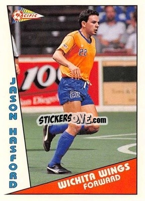 Sticker Jason Hasford - Major Soccer League (MSL) 1991-1992 - Pacific