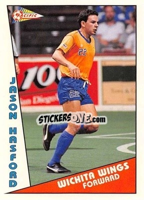 Figurina Jason Hasford - Major Soccer League (MSL) 1991-1992 n. 52 - Pacific