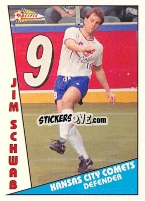 Cromo Jim Schwab - Major Soccer League (MSL) 1991-1992 - Pacific